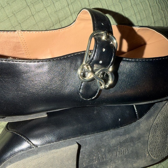 Sam & Libby Black Buckle Flats size 8.5 - Picture 5 of 6